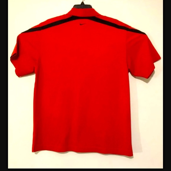 Nike Dri-Fit Golf Pebble Beach US Open 2010 Red Black Polo Shirt Short Sleeve L - Picture 3 of 12